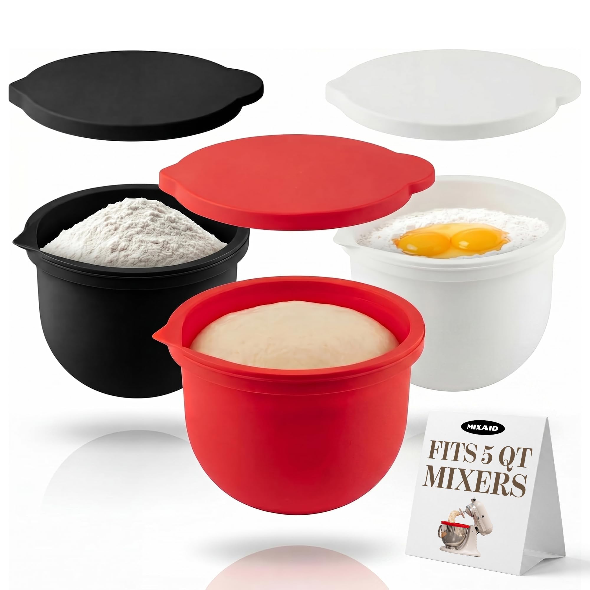 View 1 of MIXAID Silicone Bowl Liner for KitchenAid 5 Qt Tilt-Head Stand Mixer