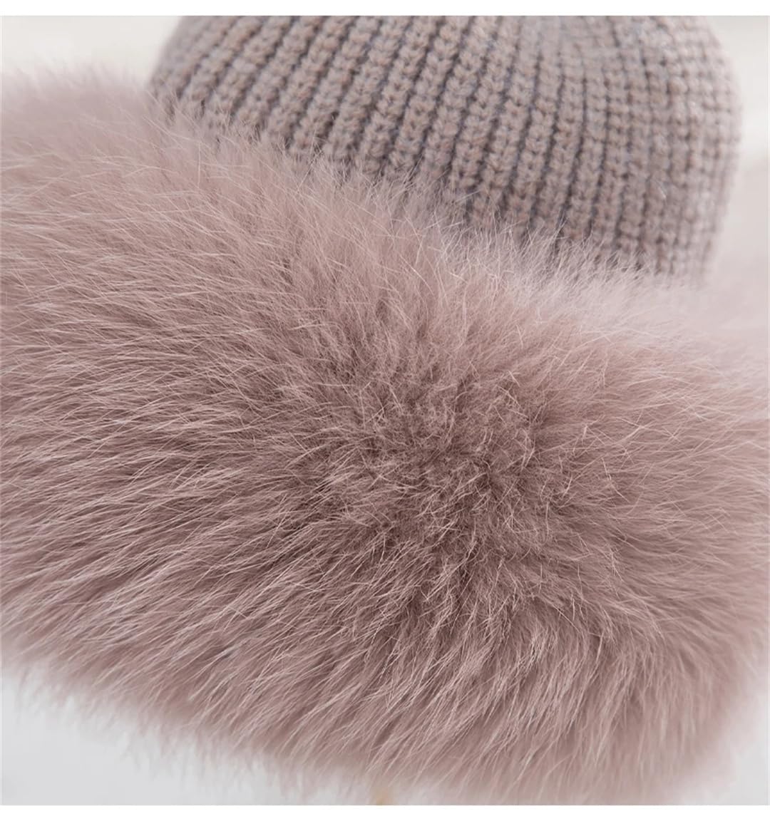 Cappelli in lana lavorata a maglia in finta pelliccia per le donne invernali spessi e caldi berretti morbidi berretti femminili
