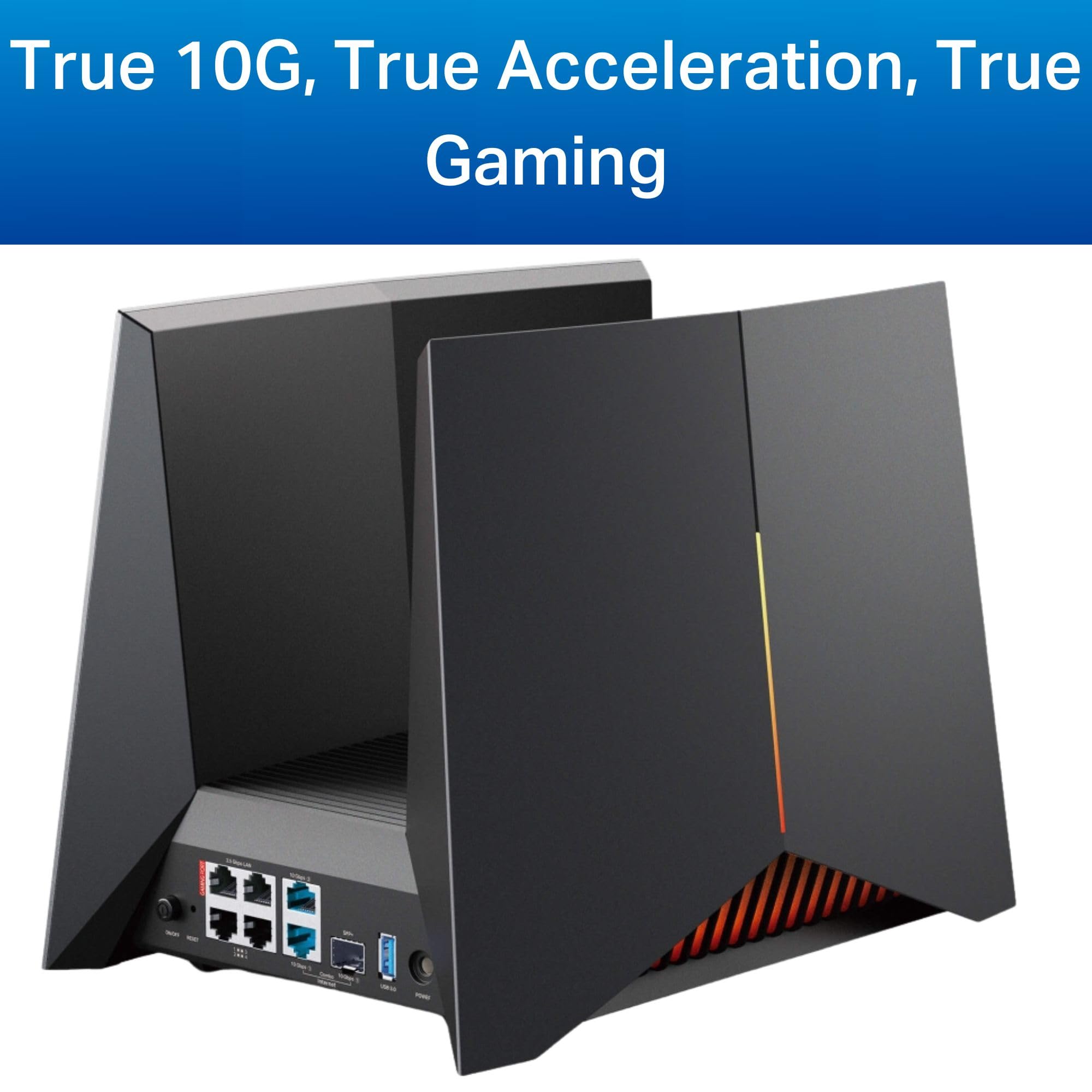 TP-Link Archer GE800 Router da gioco WiFi 7 BE19000 Mbps, router WiFi tri-banda, porte 10G, pannello di gioco dedicato, porta USB 3.0, accelerazione esclusiva per giochi, HomeShield, installazione