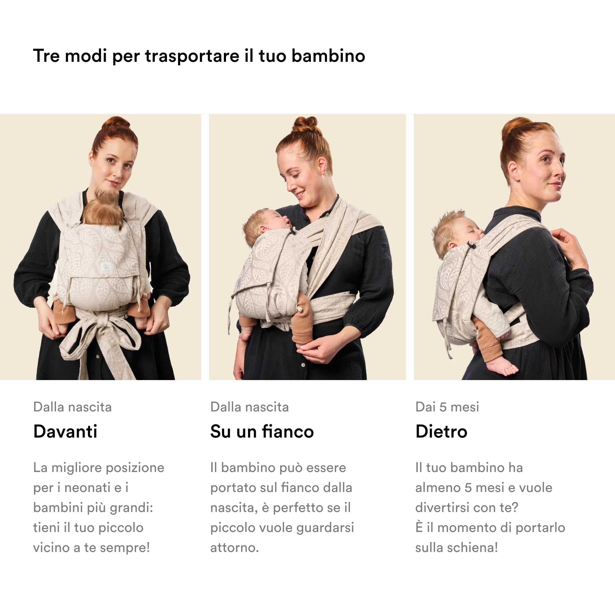 Marsupio Stokke Limas, Glacier Green (OCS) - Marsupio per neonati con mezza fibbia - Tre opzioni di trasporto - Sicuro, dalla nascita fino a 15 kg