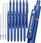 STAGEEK Black Gel Pens GX3, 12Pcs Fine Point Smooth Writing Pens with 3 Extra Refills, Quick Dry Black Ink Pens for Journaling, Office, Note Taking, School Supplies, Nurse Aesthetic(Black)