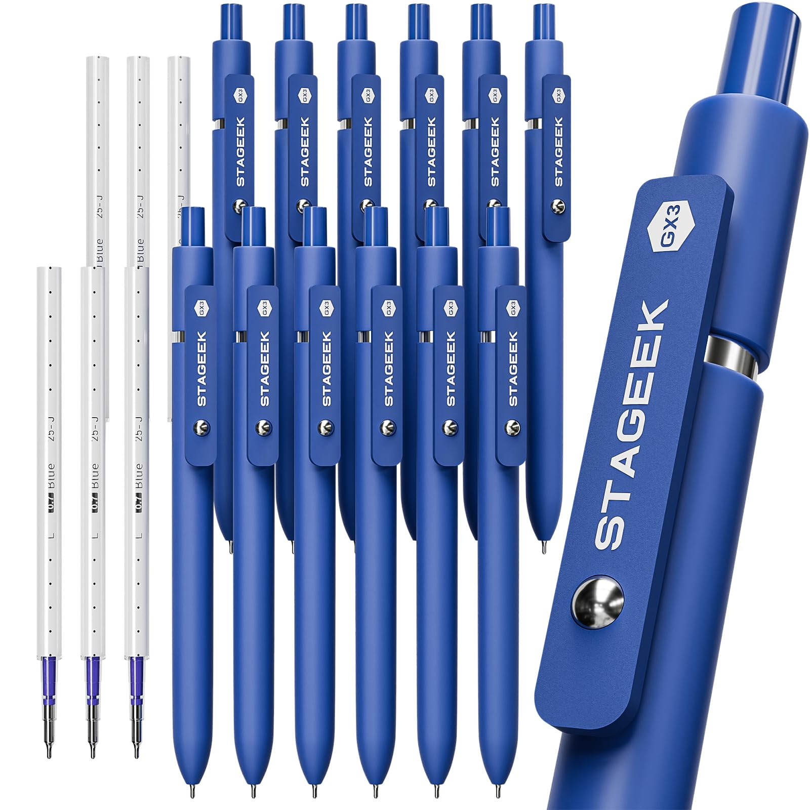 Amazon.com: STAGEEK 12 Pcs GX3 Blue Gel Pens, Quick Dry Smooth
