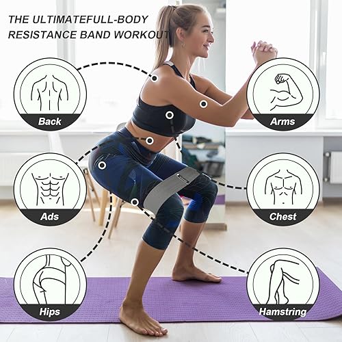 Miniatura 4 de Booty Bands Set, Resistance Bands for Working Out, Exercise Bands for Women and Men Legs and Butt, Stretch Bands for Pilates, Yoga Starter Set