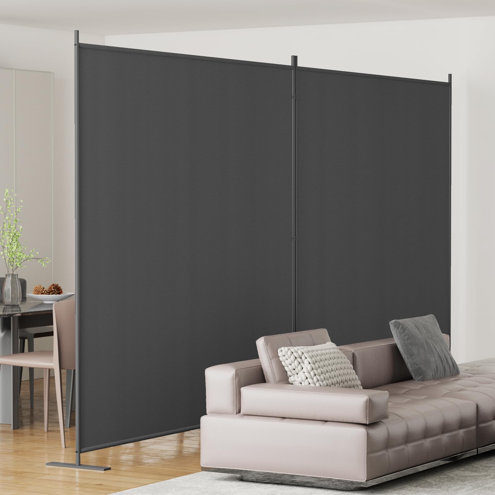 Helios&Hestia Cloison de séparation d'intérieur pliable à 2 panneaux de 1,8 m de haut, écran d'intimité portable, séparateur de séparation autonome, séparation temporaire du mur pour chambre à