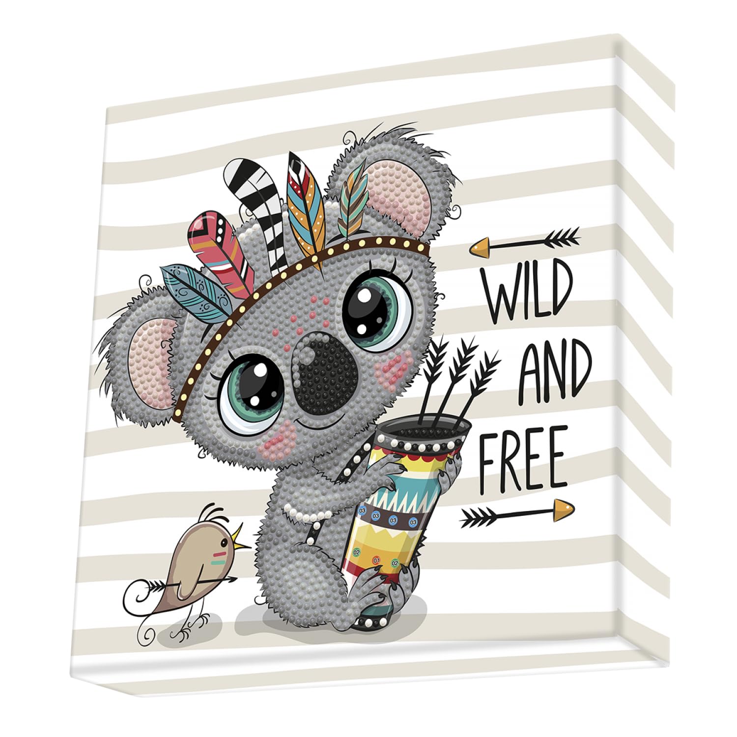 DIAMOND DOTZ Wild & Free Dotz Box Animal Diamond Painting Kits for Adults - Diamond Art Kits a Relaxing Creative Craft Kit with Dotz Gems 8.7"x8.7"