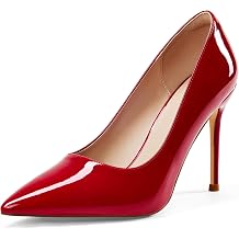 Elisabet Tang Womens High Heels Pumps Closed Pointed Toe Stiletto 4inch Heels Classic Office Special Dressy Wedding Pump Shoes