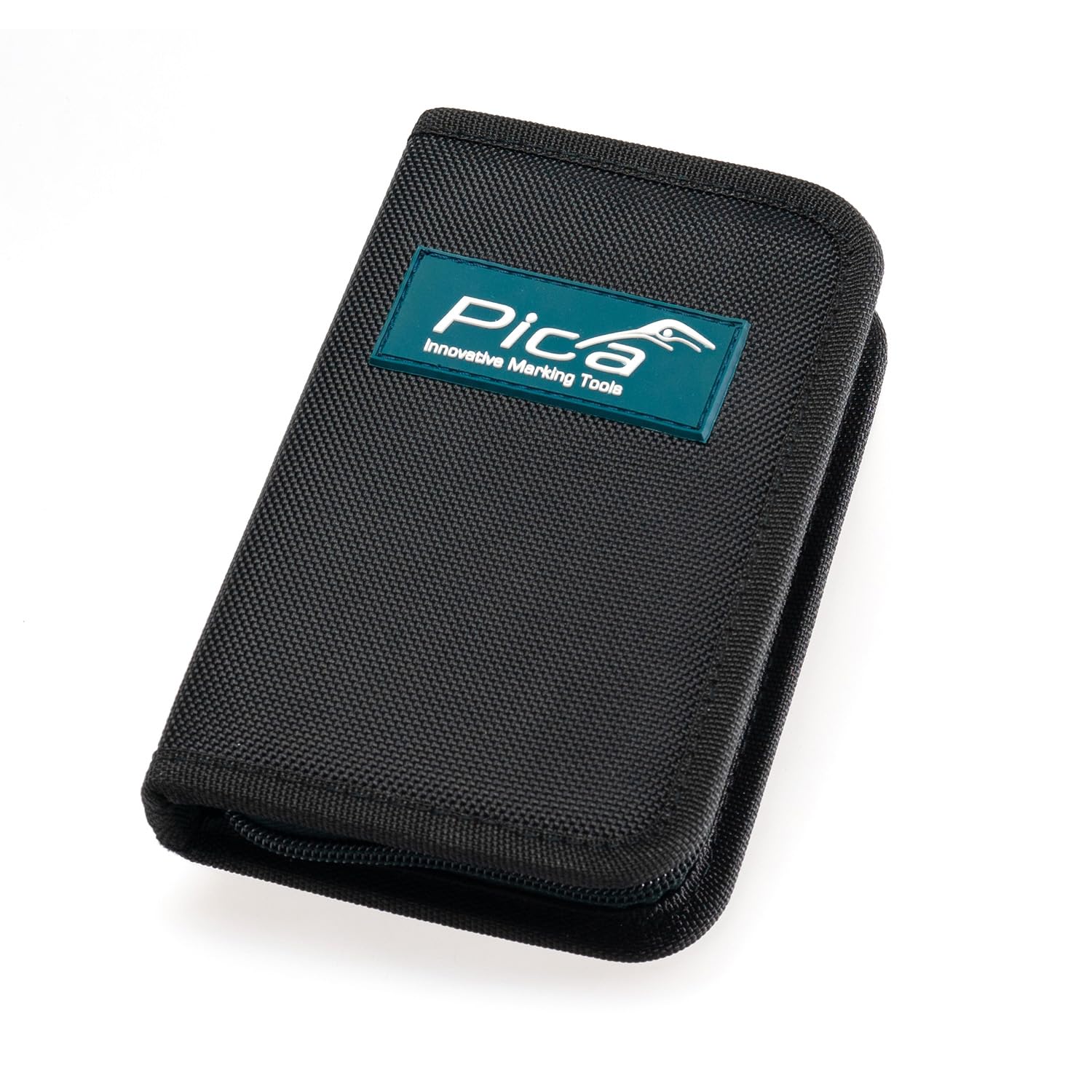 Pica Visor Boardmarker - Juego de 4 rotuladores en carpeta compacta de nailon, mina de gel sostenible y ecológica, nunca se seca, se puede quitar sin dejar residuos, para pizarras blancas, pizarras