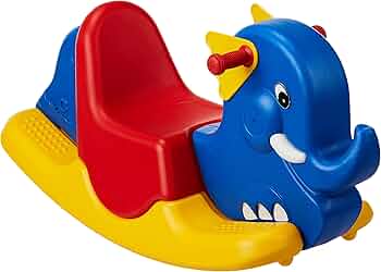Amazon Brand - Jam & Honey Elephant Tusker Ride-on, Multicolor Swings, Bouncers & Rockers