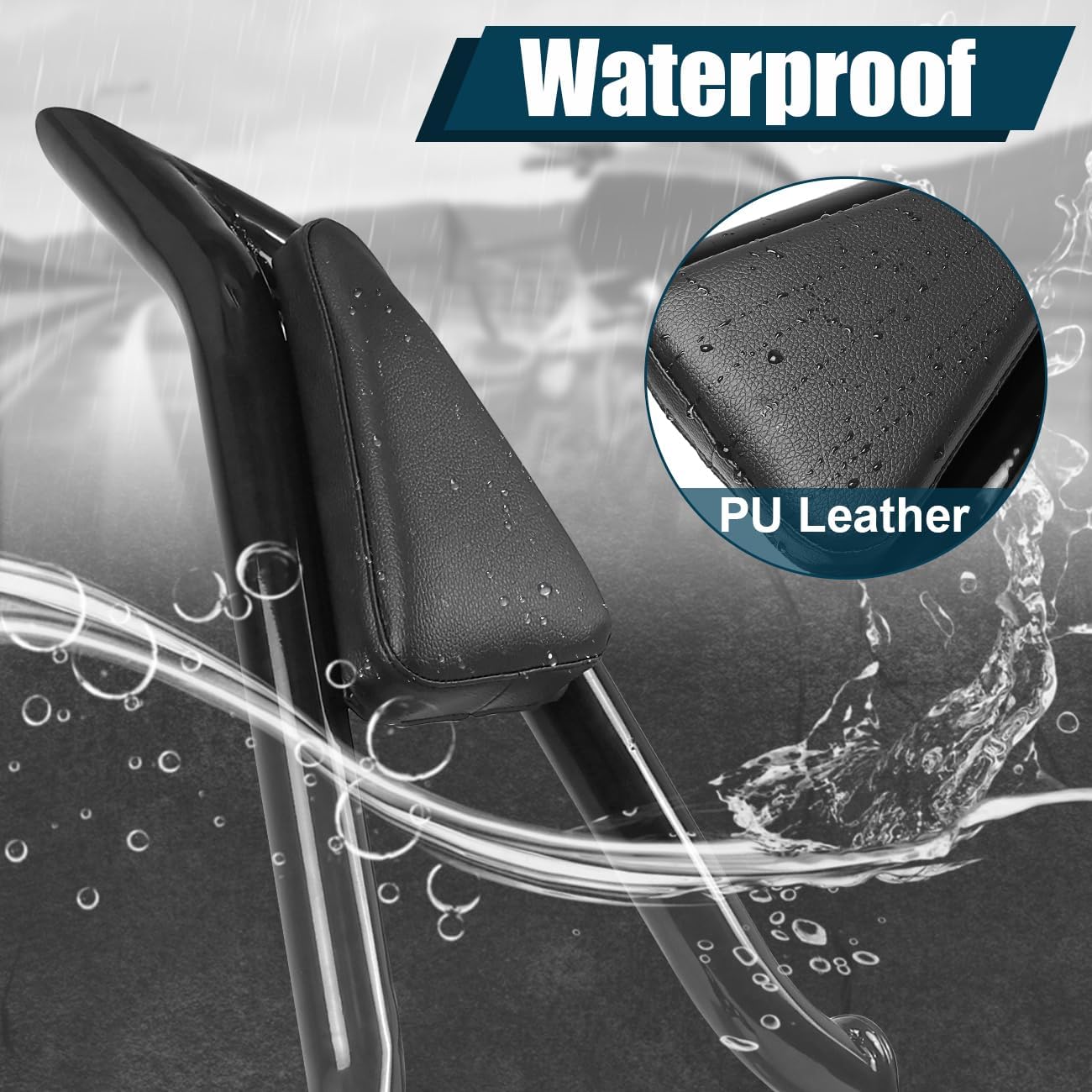 Detachable Passenger Backrest Sissy Bar With Locked Rotary Docking Latches Clips Compatible With For 2009-2024 Harley Touring Road King Street Glide Electra Glide Road Glide CVO Sissy Bar