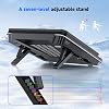 IETS GT600 Laptop Cooling Pad with Giant Turbo Fan 5.5 inch diameter Sealed Foam for Rapid Cooling Gaming Laptop, 14.1-19.3 inch Laptop Cooler with Adjustable Bracket, Dust Filter, Touch Start