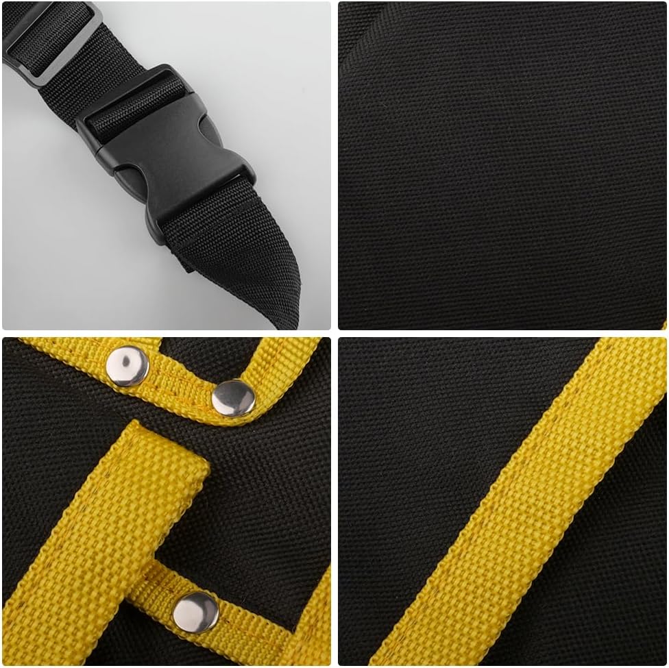 Tool Belt, Magnetic Tool Pouch, 11 Pockets Tool Belts for Men, Heavy Duty Oxford Tool Bags, with Adjustable Nylon Belt, for Electricians Carpenters Construction with Hammer Holder