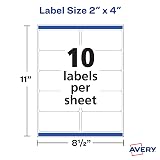 Avery Printable Shipping Labels with Sure Feed, 2" x 4" Customizable Stickers, White, 500 Blank Mailing Labels Total, Great for Mailing, Shipping, and More (2-Pack of 8163) – view 6
