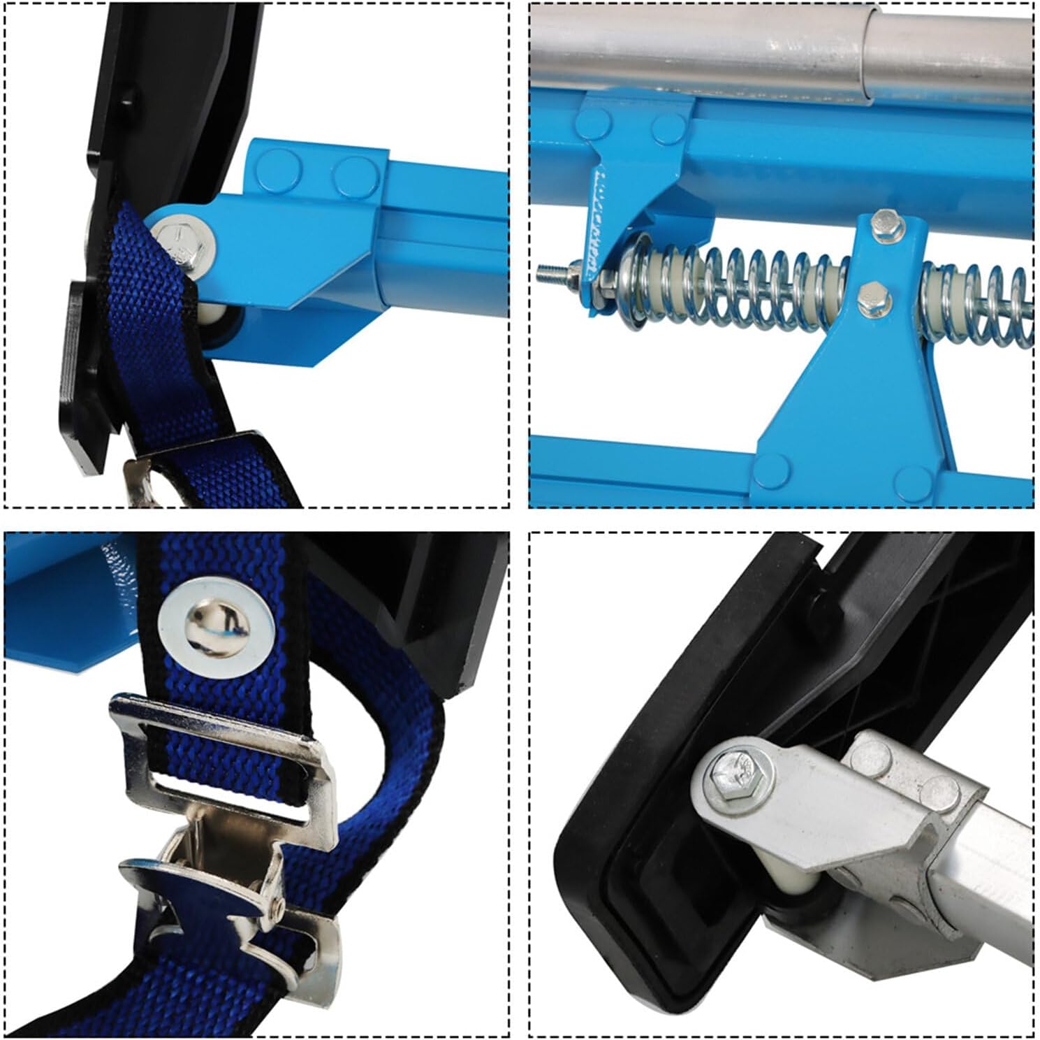 36in - 48in Aluminum Alloy Stilts Drywall Stilts Adjustable Heights Stilts Blue for Painter Taping