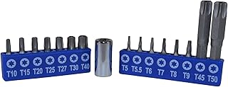 Male Torx And Tamper Torx Bit Set T5 - T50 with 1/4