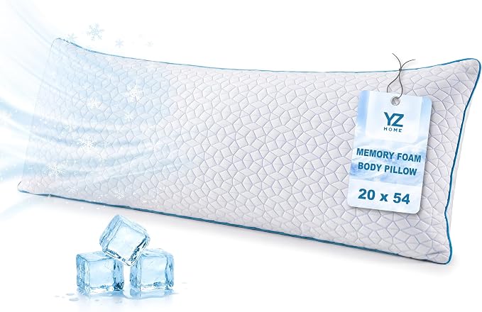 YZ HOME Cooling Body Pillow: Ideal Comfort for Side Sleepers with Dual-Fabric Design