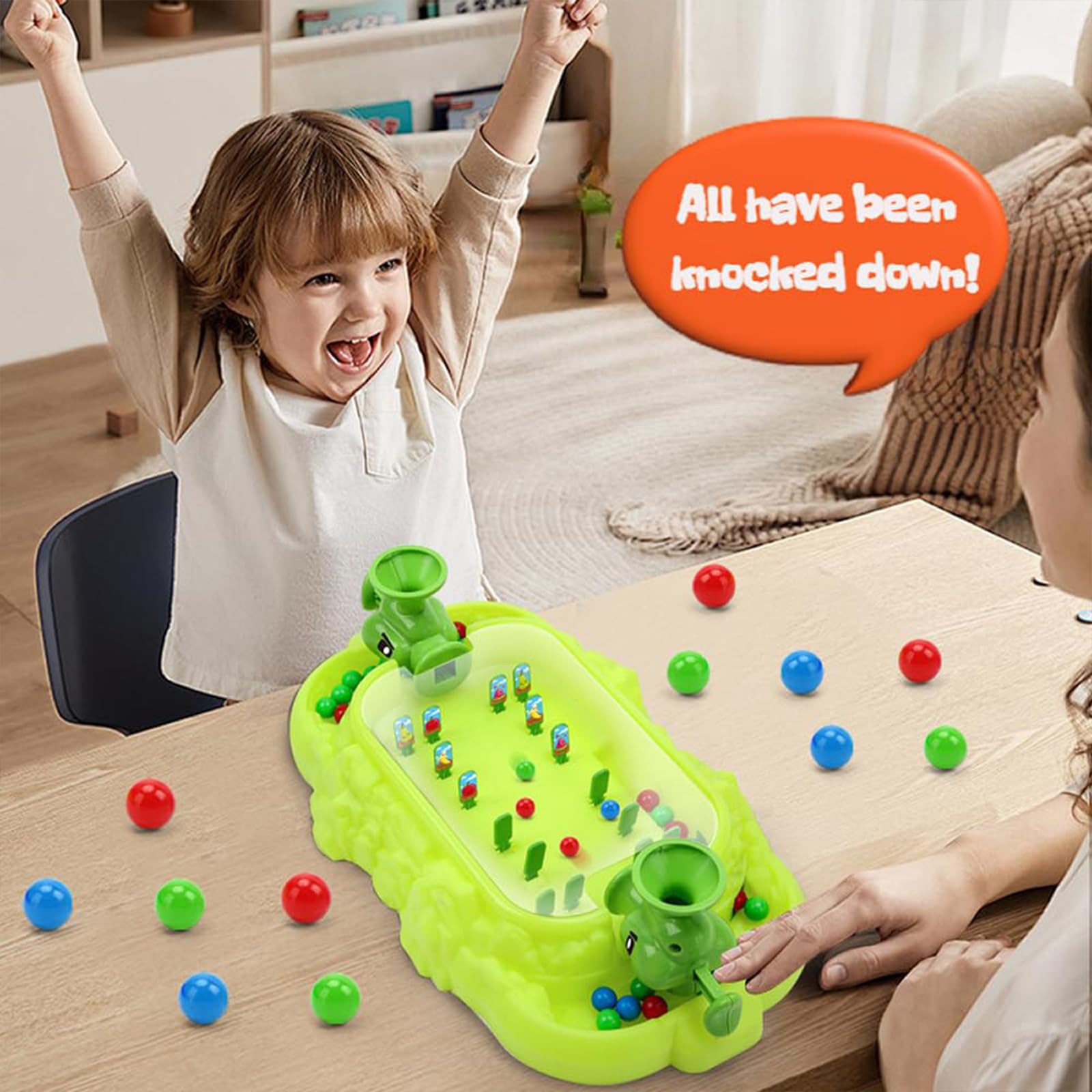 Flipper pour Enfants, Jeu de Bataille de Dinosaure P-inball, Jeu de Flipper Excitant, Jouet éducatif pour Le développement des compétences motrices Fines, divertisse Shooter + 60 Rounds + Battle Disc