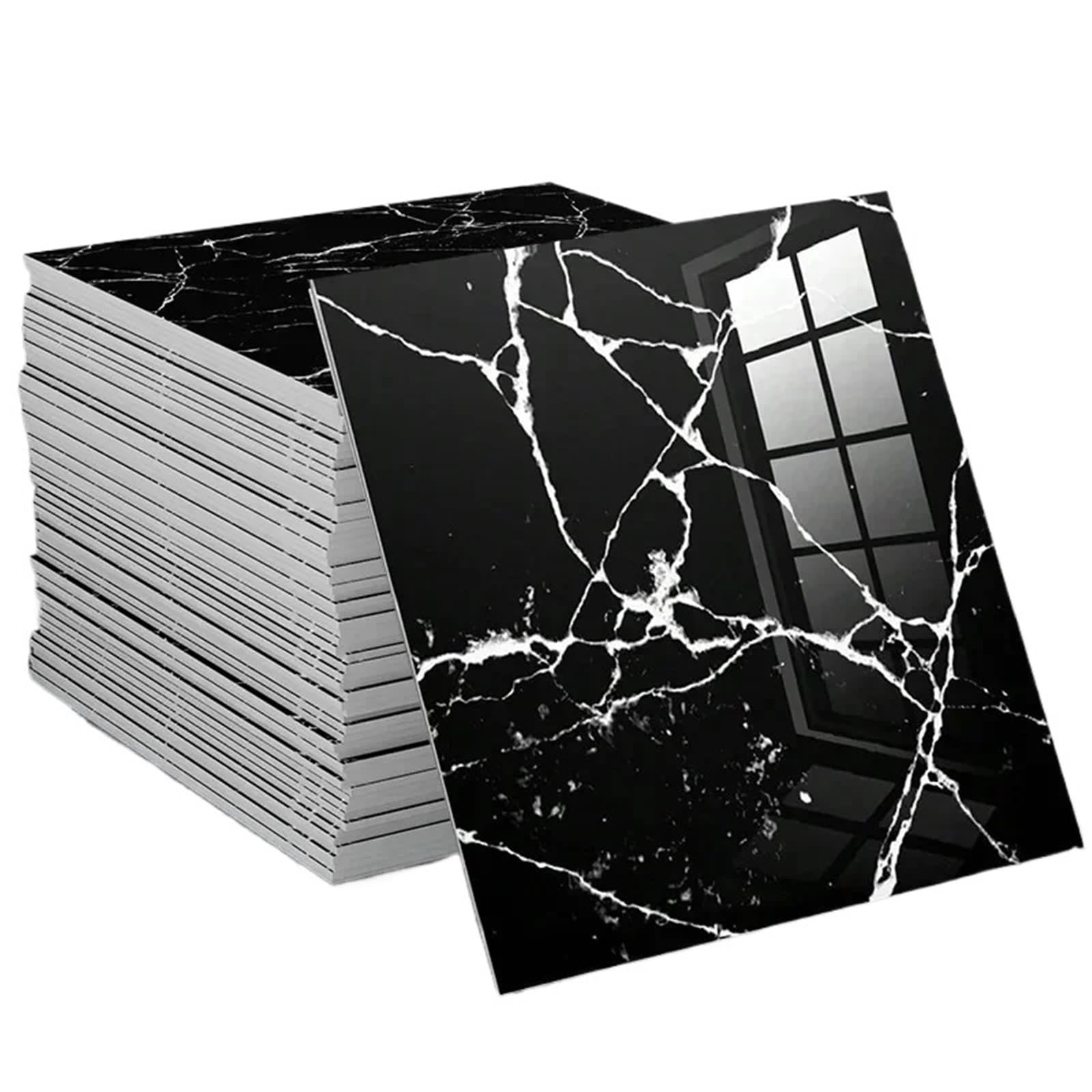 adesivo impermeabile per pavimenti Adesivi for piastrelle da pavimento, adesivi impermeabili in vinile, in marmo for cucina, camera letto e bagno Per la ristrutturazione della casa(Color-01,20pcs)