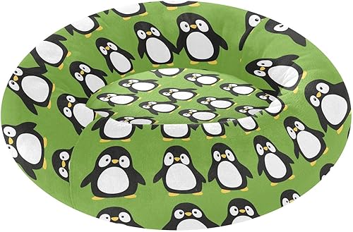 KLL Sweet Penguin Green Relieve Stress Pet Cat Beds fluffier Puppy Beds for Medium Size Pets Sleeping Camas para mascotas Grandes