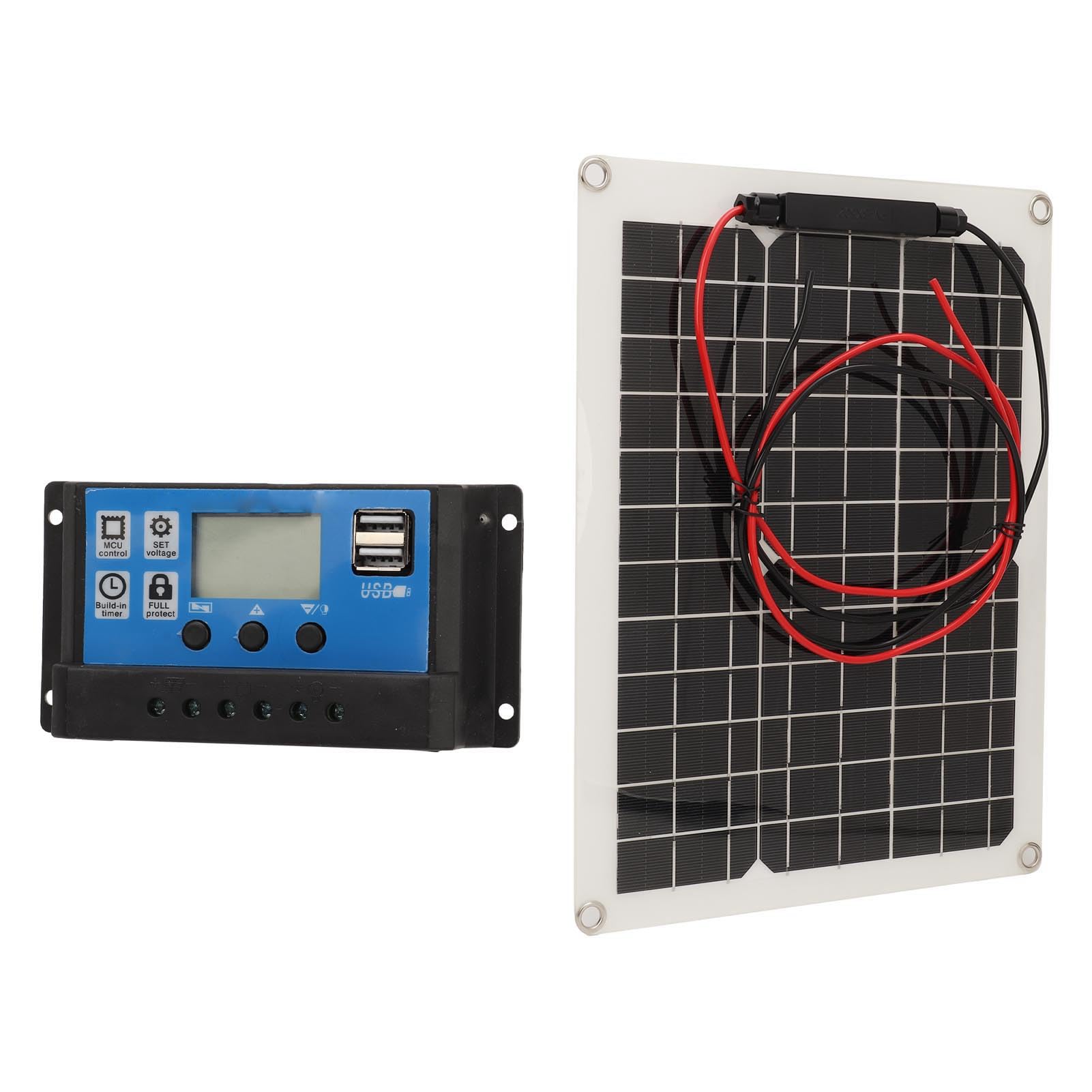 Zestaw Paneli Słonecznych 300W Wysokowydajny Panel Słoneczny i Kontroler ładowarki Słonecznej IP67 Wodoodporny do Kampera RV