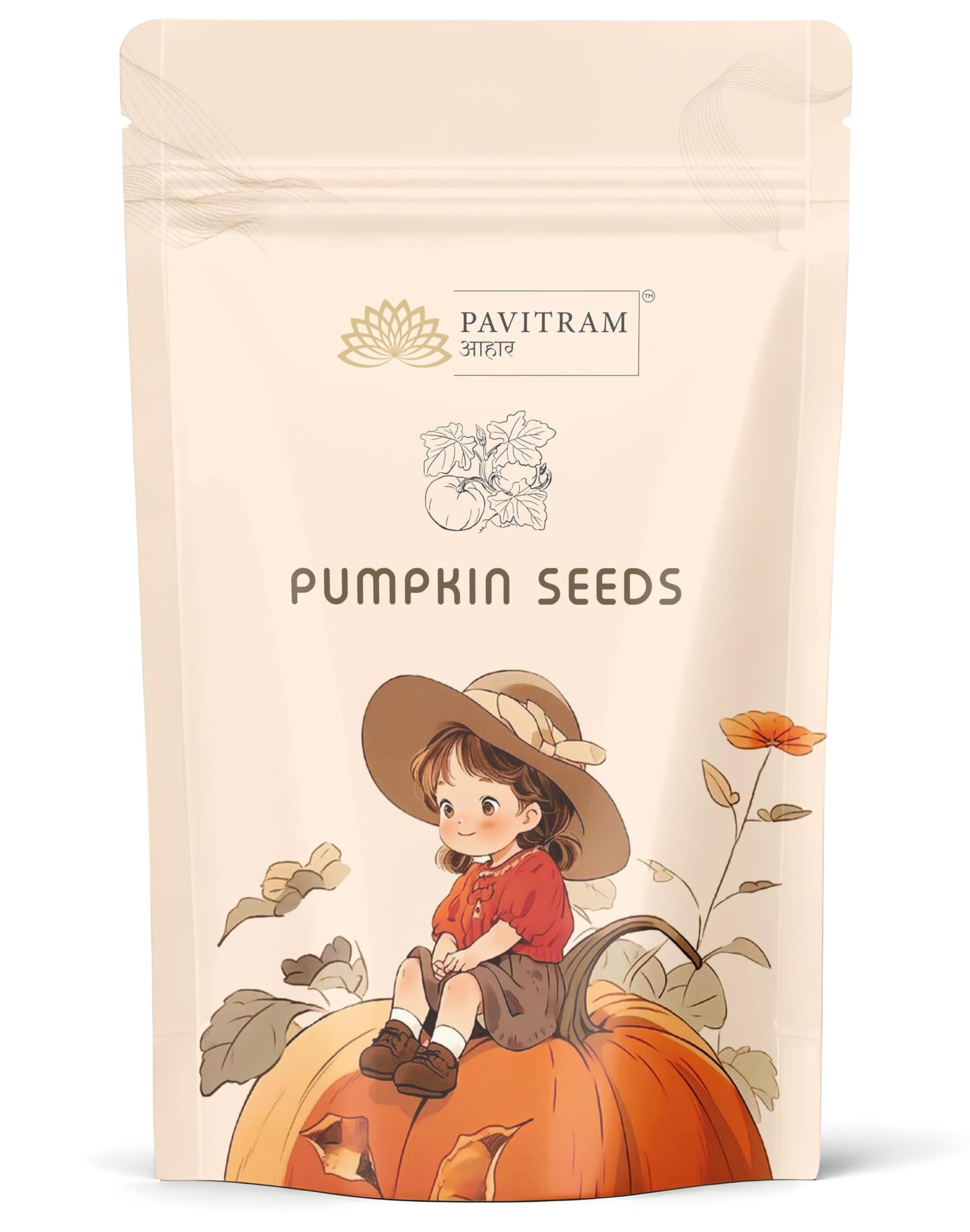 Pavitram Organic Pumpkin Seeds, 250g | Summer Energy & Immunity Booster, Rich in Zinc, Magnesium & Protein, Healthy Snack for Kids & Adults, No Added Salt