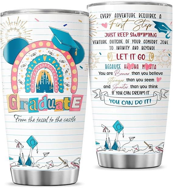 JENOIS Graduation Gifts, Graduation Tassel Castle, Tumbler