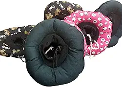 Colar elizabetano em tecido acolchoado para caes e gatos porte pequeno