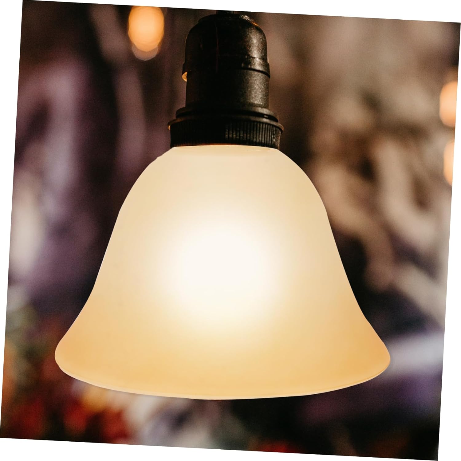 TEHAUX 3Pcs Vintage Glass Lamp Shade Retro Ceiling Light Cover Creative Household Lampshade for Living Room Tea Color Fits Standard Fixtures