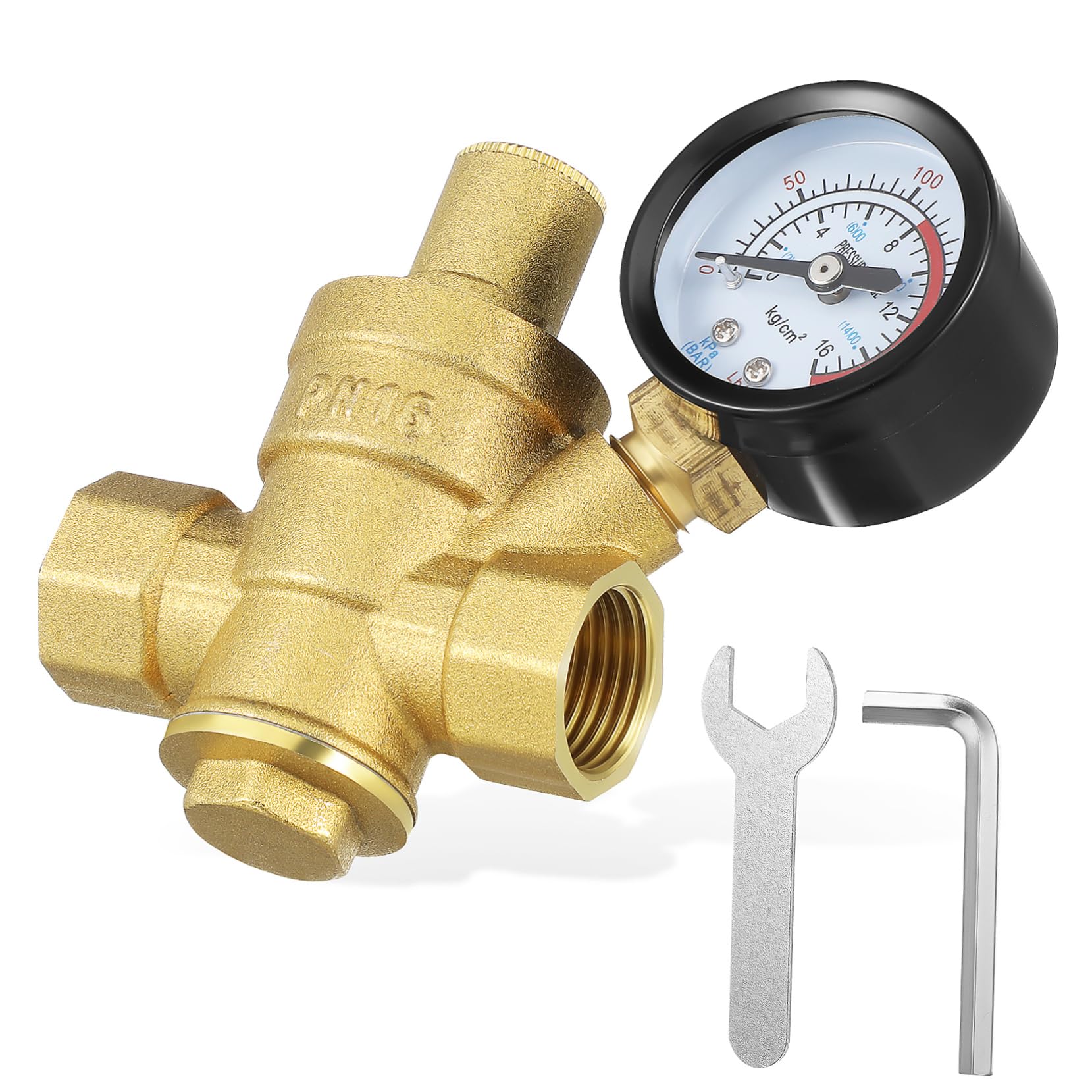 Régulateur de pression eau Mikikit avec manomètre pour camping-car