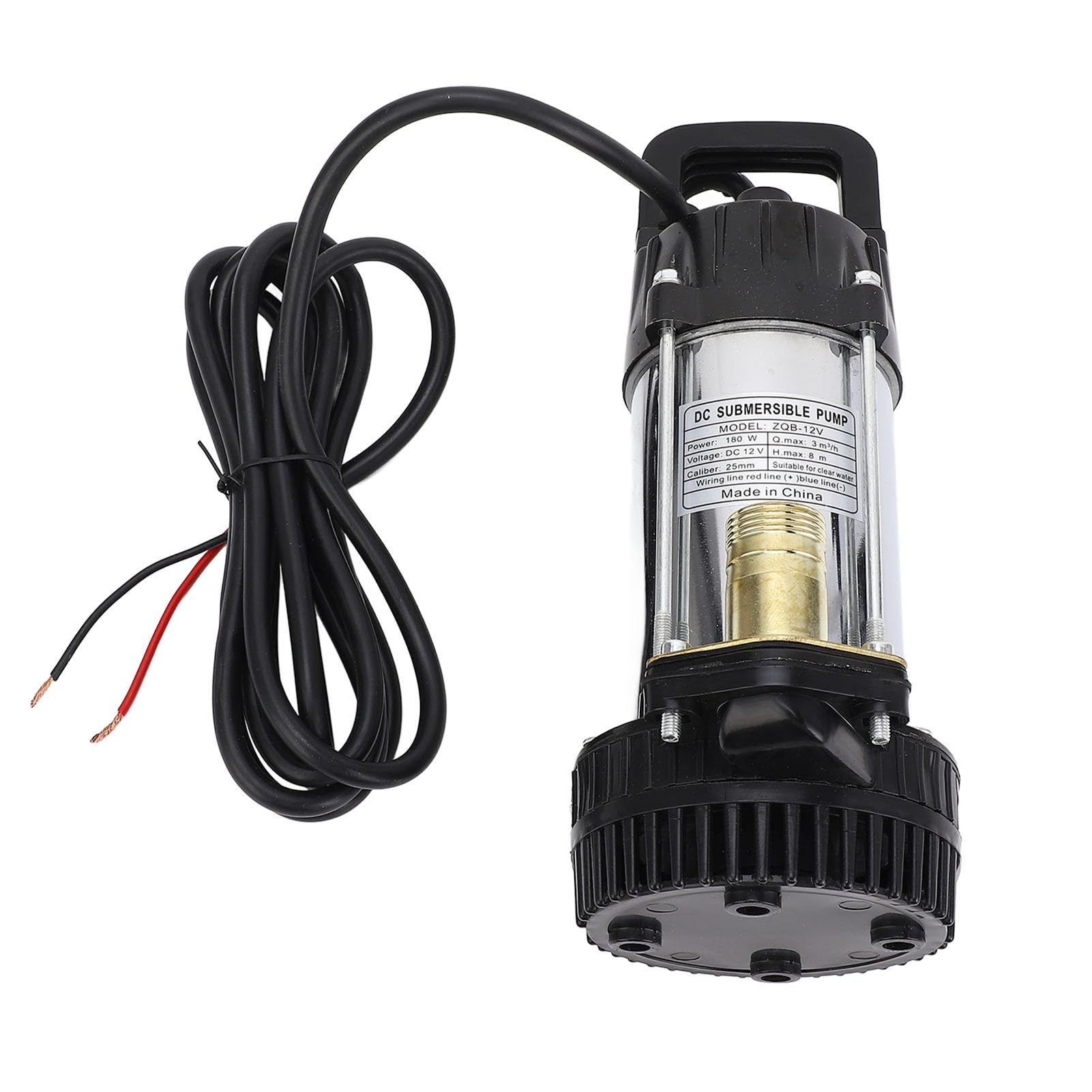 Bomba de Agua Sumergible DC 12V, Motor sin Escobillas de Cobre,