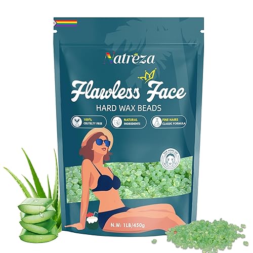 Miniatura 8 de Cuentas de cera dura para depilación, cera dura de 1 libra para pieles sensibles con extracto de aloe vera, formulada para cabellos finos, cera