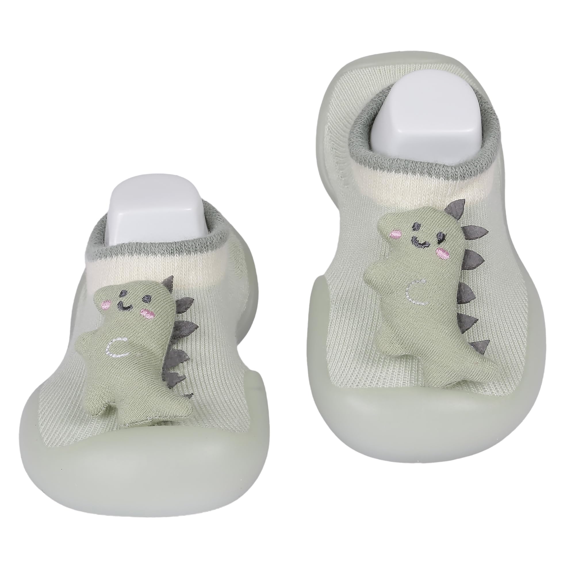 BabyMoo 3D Dinosaur Style Anti-Skid Sock Shoes Ultimate Comfort & Style for Infants, Toddlers, Kids,Lightweight, Durable Rubber Sole, Pull-On for Boys & Girls-Olive Green Age 2-3 Years (B0D56YRV6X) Amazon Price History, Amazon Price Tracker