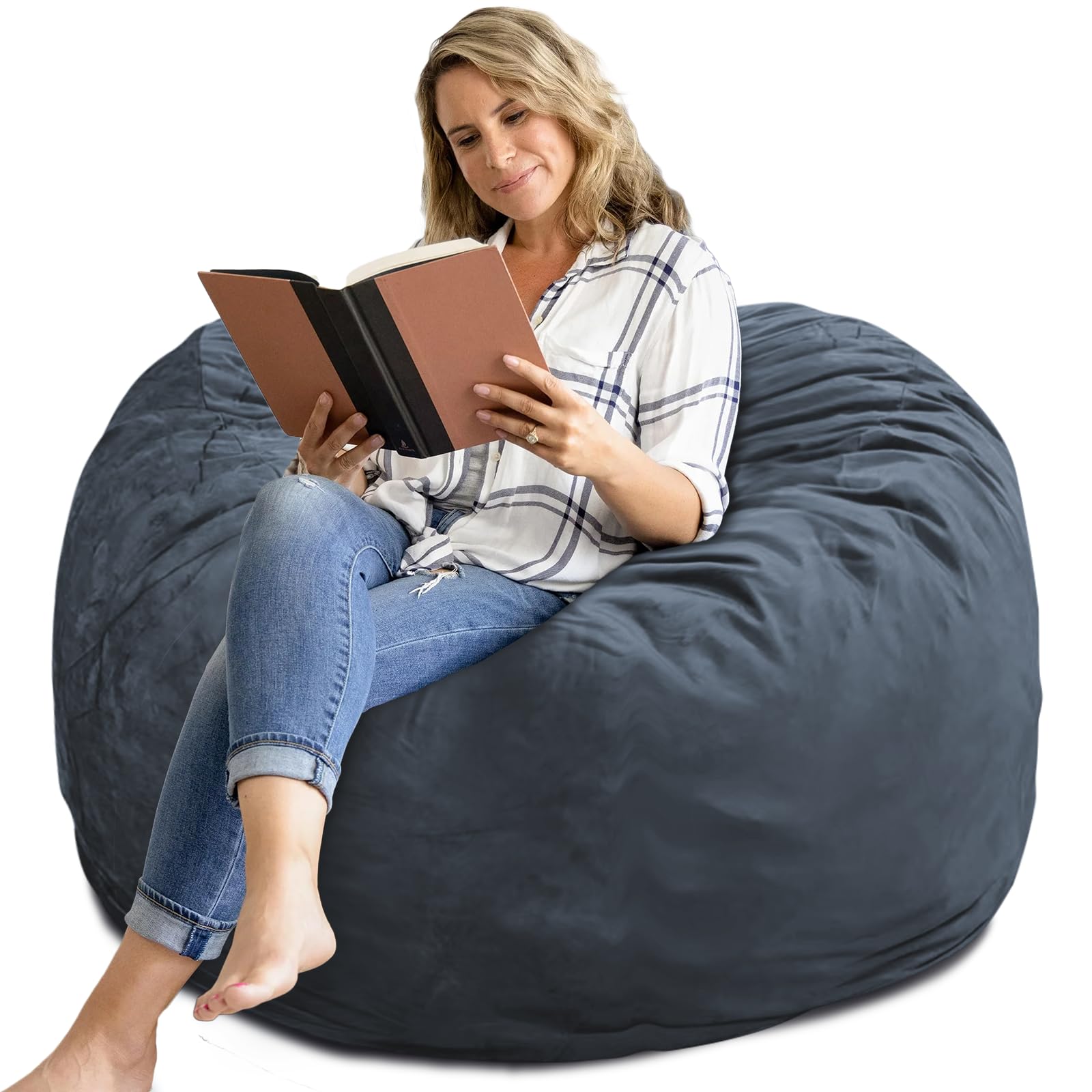 Photo 1 of ***STOCK PHOTO REFERENCE ONLY*** Bean Bag Chair 3Ft, Shredded Memory Foam Filled ***FILLING AND LINER, DOES NOT HAVE COVER**
