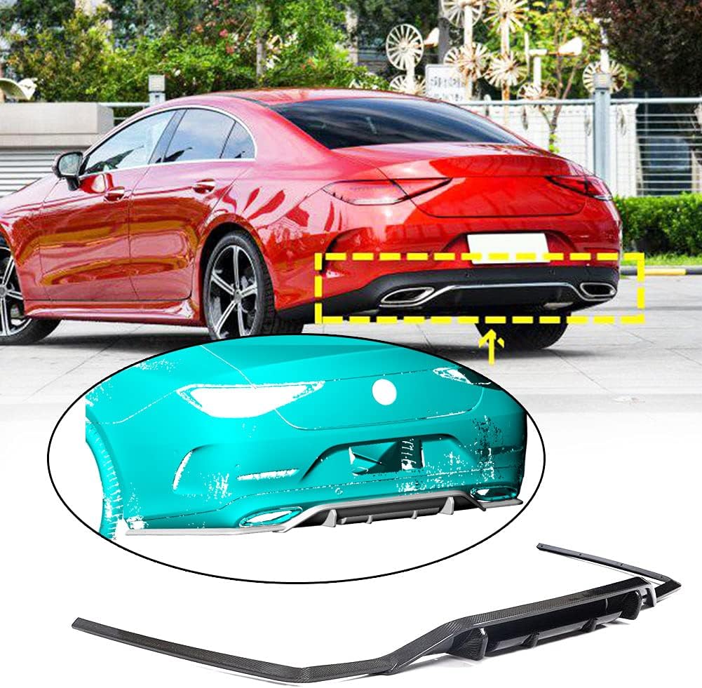 Carbon Fiber C257 Rear Bumper Diffuser Lip for Mercedes Benz CLS Class CLS400 CLS550 4 Door 2018-2019 Factory Outlet CF Lower Bumper Lip Spoiler Body Kit
