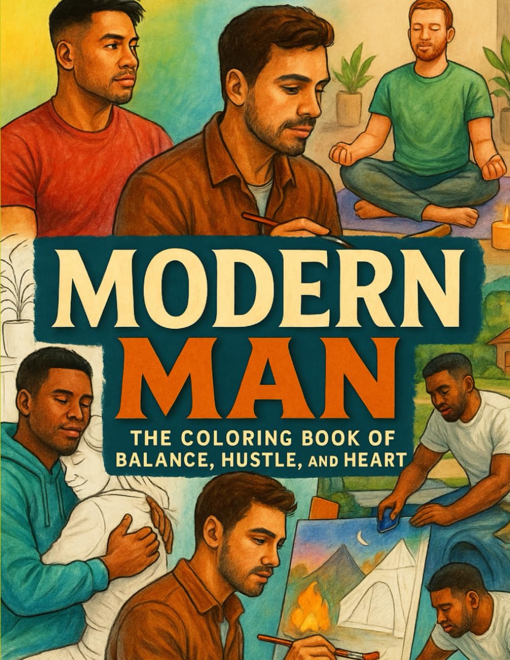 Modern Man Coloring Book of Balance, Hustle, and Heart: A Coloring Book for Men Who Balance Hustle, Peace, and Purpose