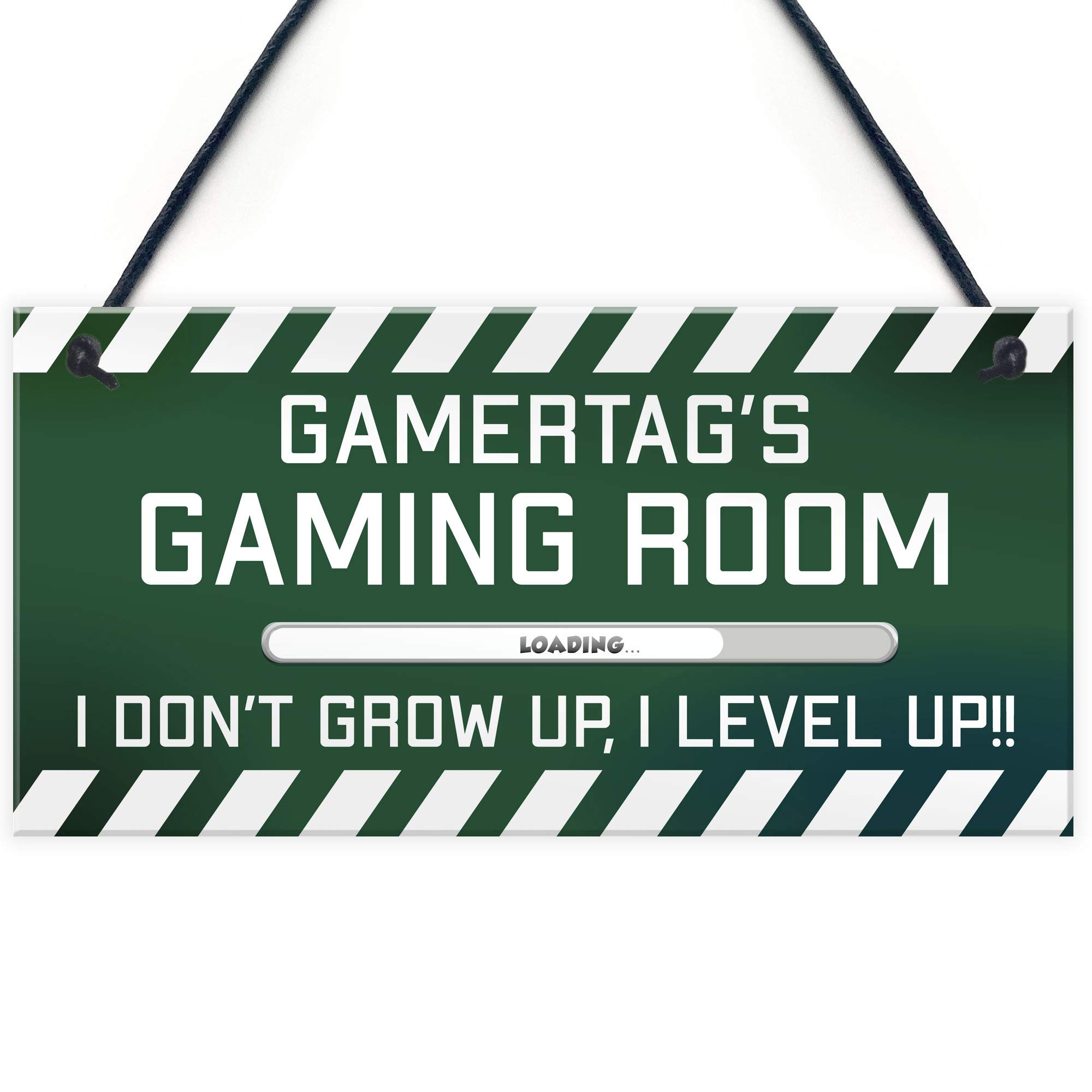 PERSONALISED Gamertag Sign Gaming Room Boys Bedroom Sign Gamer Gift