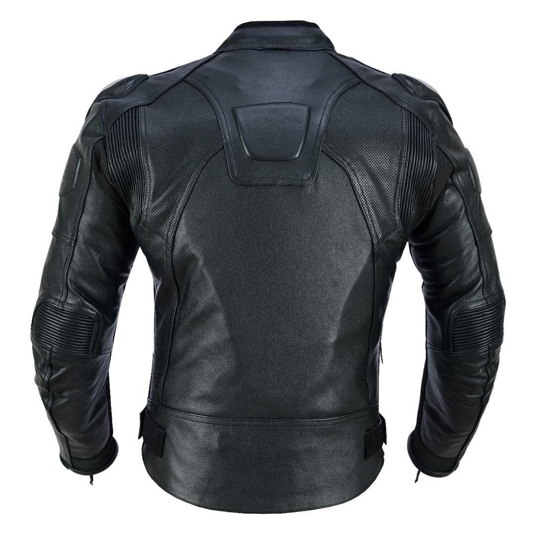 Veste de moto en cuir blindé pour homme, homologuée CE, imperméable, panneaux en maille respirante, épaules et coudes renforcés, veste d'équitation noire