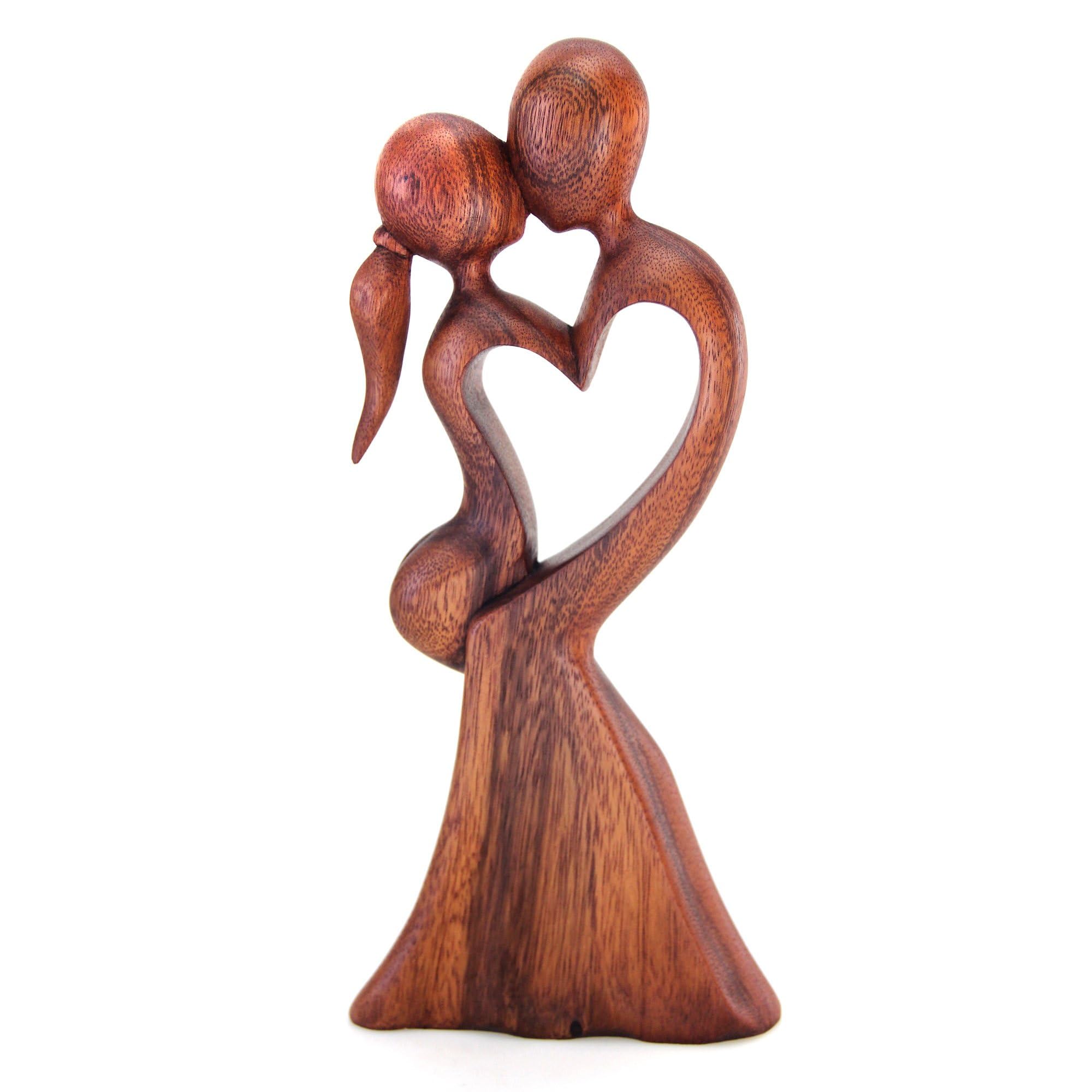 Amazon.com: NOVICA Loves Kiss Wood Sculpture : Home & Kitchen