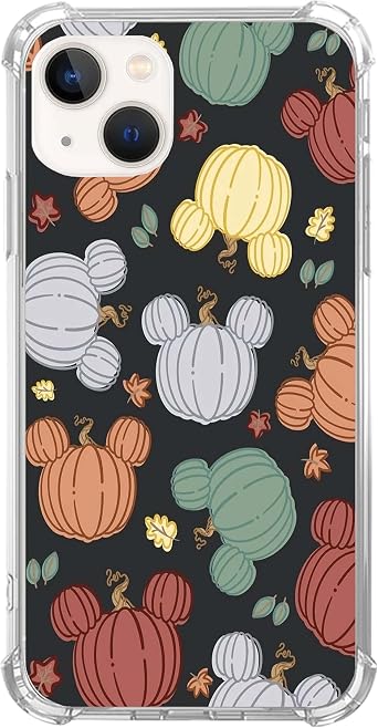 Cute Halloween Pumpkin Phone Case Compatible with iPhone 15 Plus, Trippy Hippie Color Pumpkins Cover for Men Girls Women Boys, Shockproof Protective TPU Case for iPhone 15 Plus