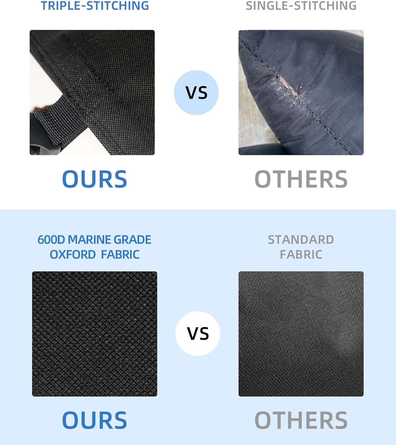 Sand Bag for Mooring Cover for Boat: Marine Grade Sandbags Weight Bags, Boating Accessories with Durable 600D Oxford Fabric Sand Bag, 5# Carabiner, 20" Nylon Strap, Sealed PE Bag(8PCS,Black)