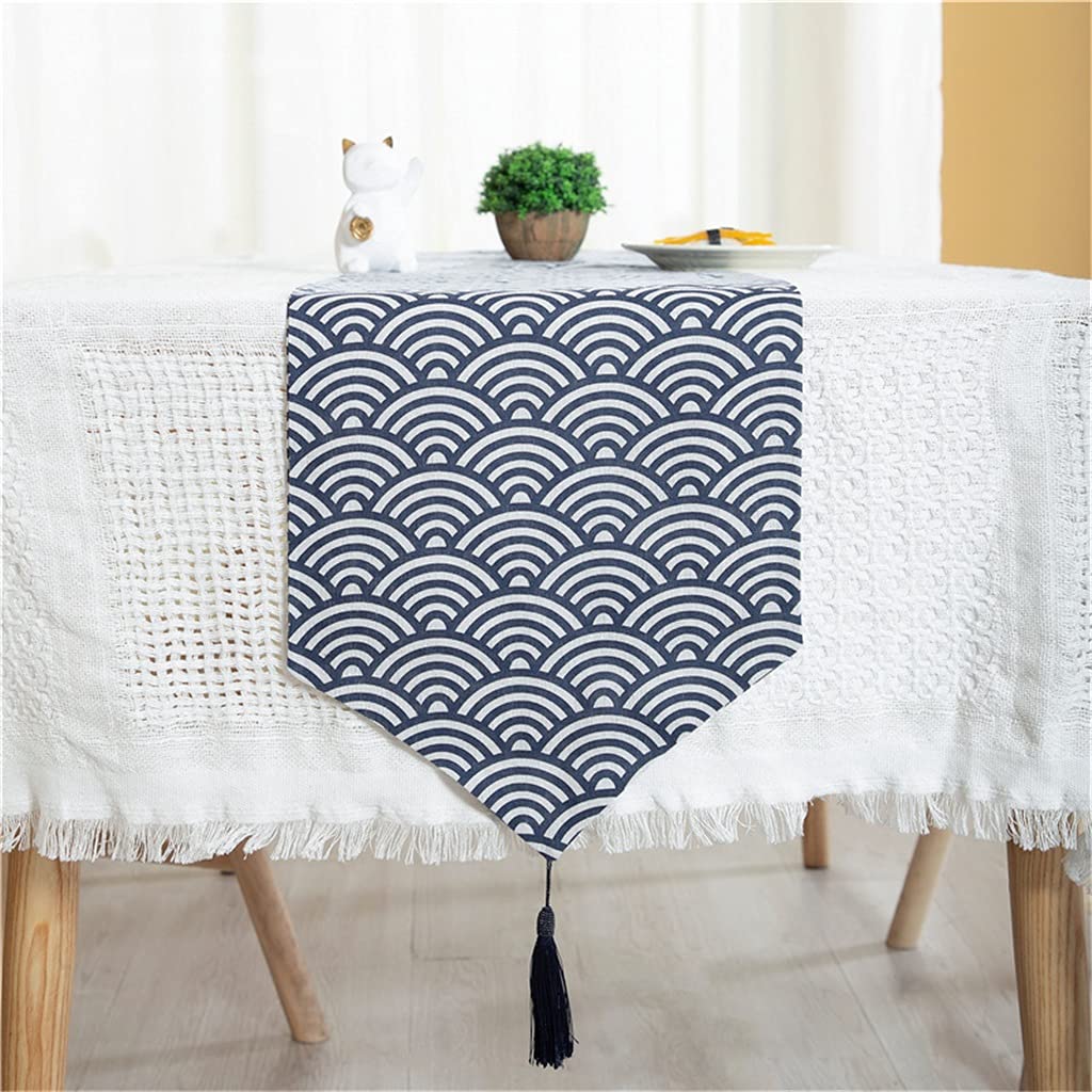 Runner Da Tavola Giapponese Con Farfalle E Nappe, In Cotone, 30 Cm, Antimacchia E Termico, Decorazione Casa - 5
