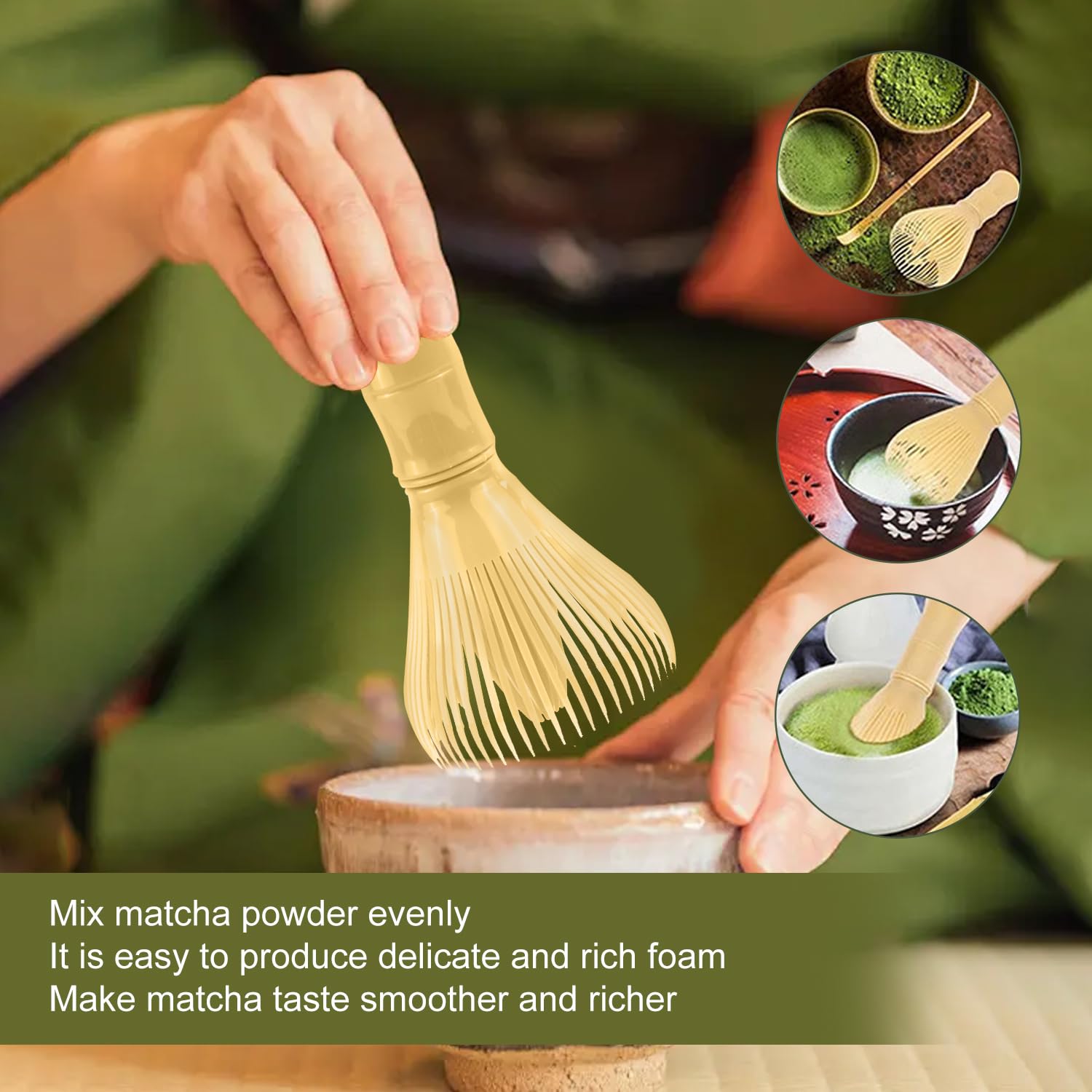 Macha Tea Kit con Frusta Matcha Cucchiaio Setaccio Supporto per Frusta 5 Pezzi Matcha Set Materiale di Qualità Alimentare per Casa Ufficio,Regalo Perfetto per Gli Amanti Del Matcha