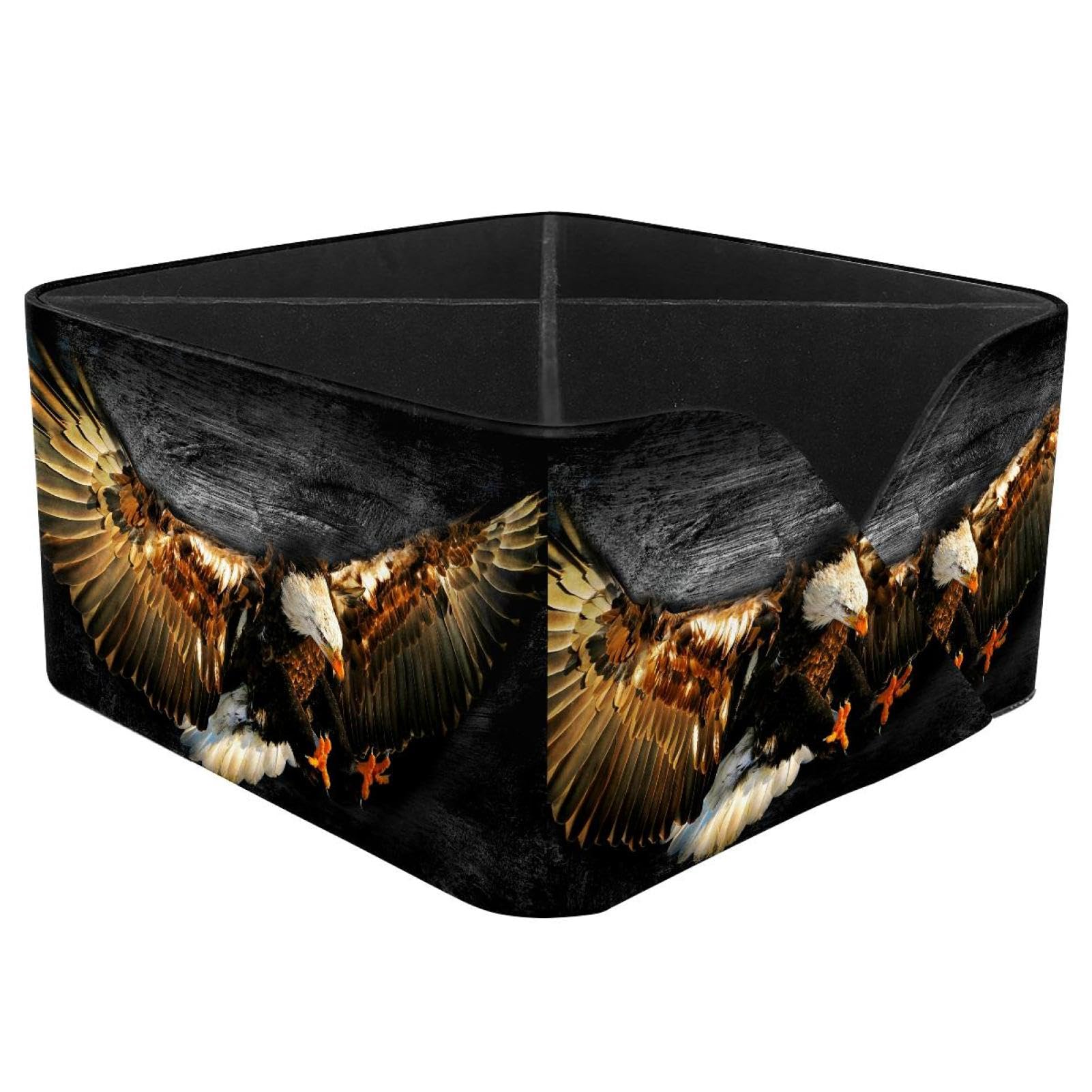 KengjuTesu Great Bald Birds Desktop Organizer Pen Holder, Rectangular Pencil Cup for Office, Study and Makeup Stations