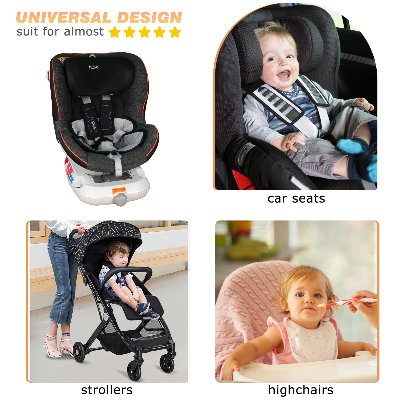 Comfort Universal-Kindersitz-Schutzpolster für Töpfchentraining, Windelleckagen und Toilettentraining, passend für Autositze, Knopfstil, 2 Stück