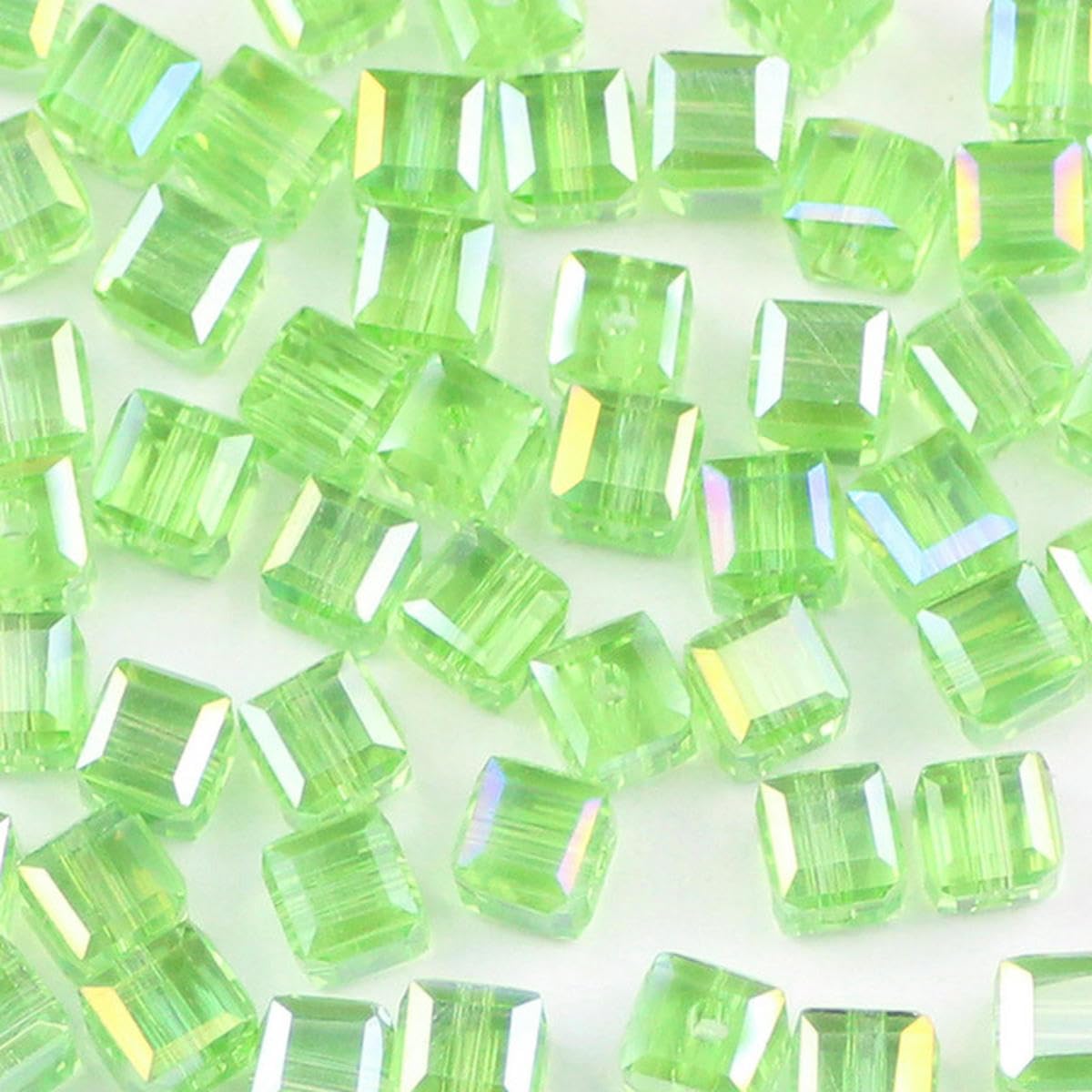 Perles Carrées En Cristal Autrichien Multicolores - Pour Création De Bijoux - Neuf