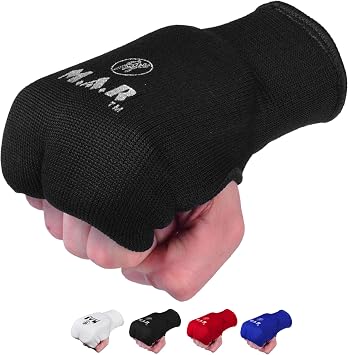 MAR | Boxing Karate Training Mitts, Slip-On Elasticated Design, MMA Hand Protection, Muay Thai, Kickboxing, Unisex Martial Arts Gear for Adults Pair