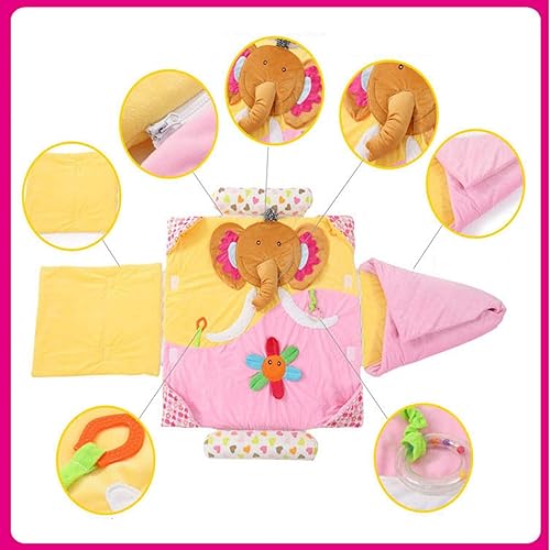 Miniatura 6 de Tapetes de juego para bebés con estante de fitness colgante, juguetes para recién nacidos, manta adecuada para bebés, color naranja