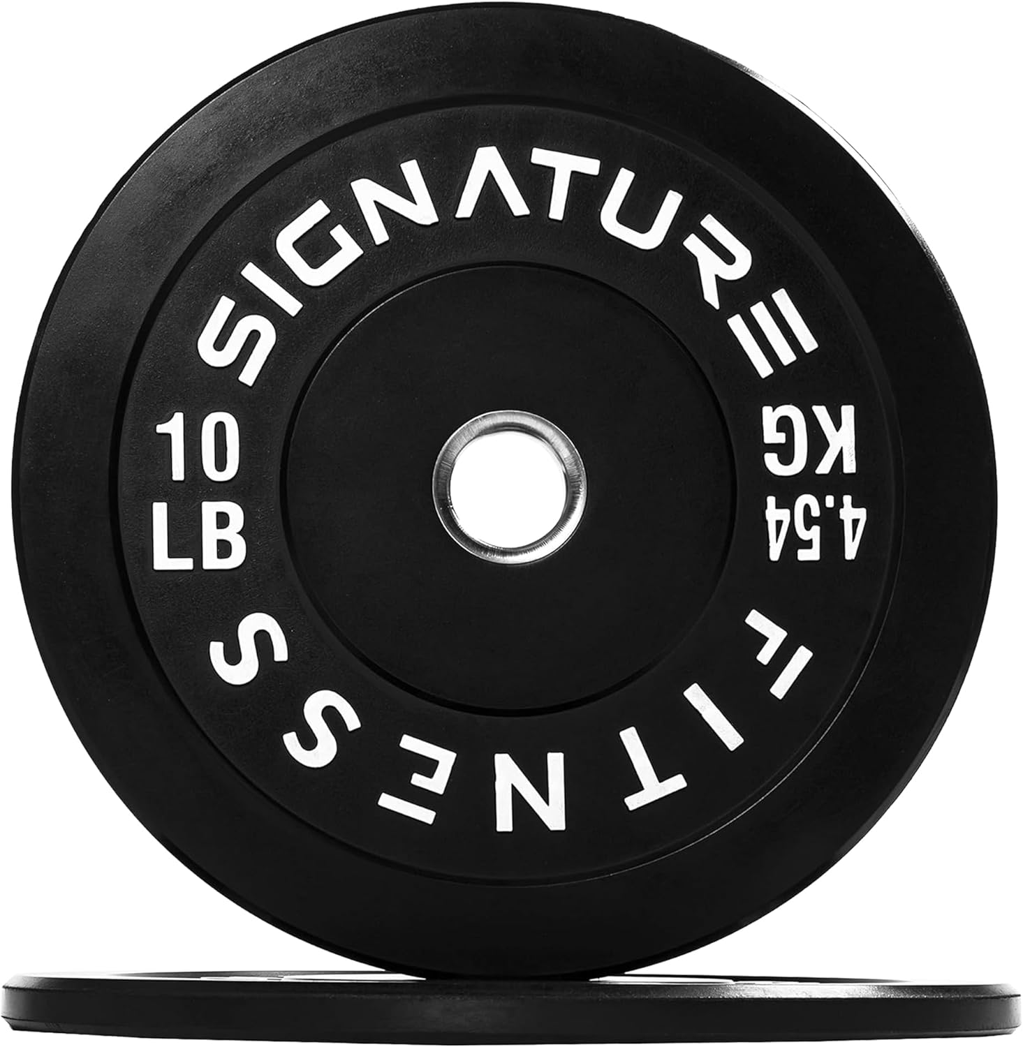Olympic Barbell 2-Inch Rubber Bumper Plate Weight Set for Strength Training, Multiple Options Colored 10 lbs