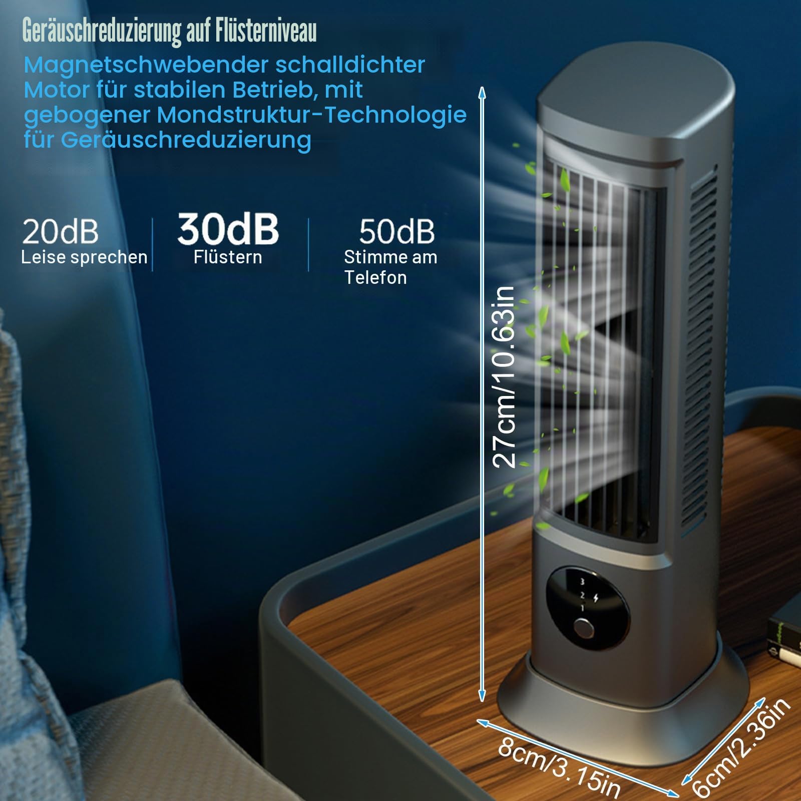 Klimaanlage Mobil, Klimaanlage Tragbare, Air Cooler Luftkühler Klein, 3 Windgeschwindigkeiten, für Zuhause/Büro