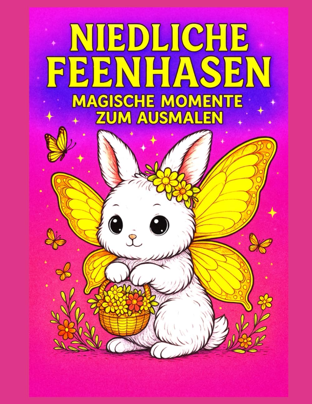 Niedliche Feenhasen – Magische Momente zum Ausmalen: 50 bezaubernde Feenhasen-Motive zum Ausmalen, mit jeweils einer weißen Seite auf der Rückseite, ... zu vermeiden und das Einrahmen zu erleichtern