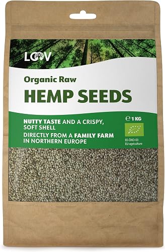 LOOV Organic Raw Whole Hemp Seeds, 1kg, Not Heat-Treated,…